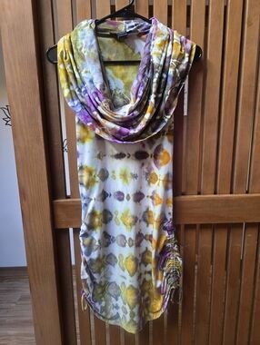 Warrior Within Designs/Odd Cow Dyes Collaboration Cowl Neck Multi Way Dress XL